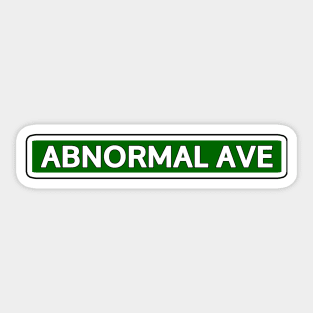 Abnormal Ave Street Sign Sticker